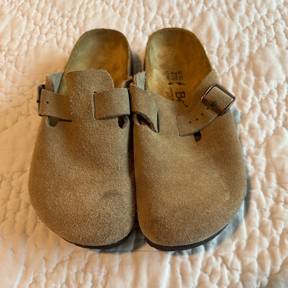 Birkenstock Tan Suede Mules